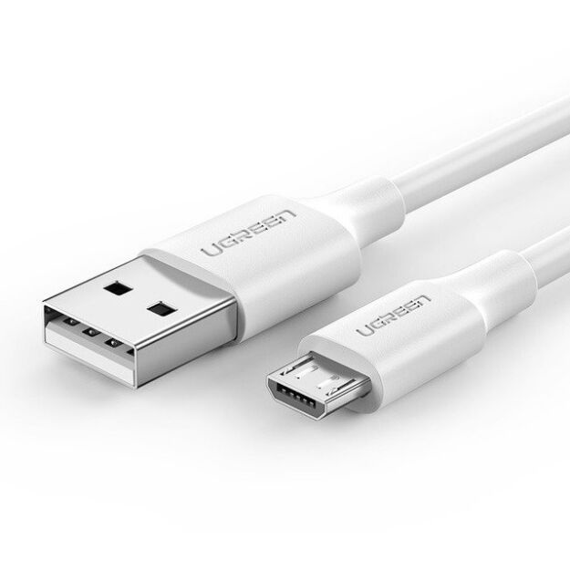 Kabel micro USB 0.25m 2.4A QC3.0 Ugreen biały