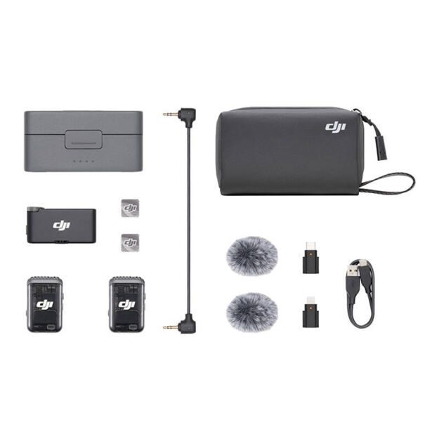 Bezprzewodowy system transmisji audio DJI Mic 2 (2 TX + 1 RX)