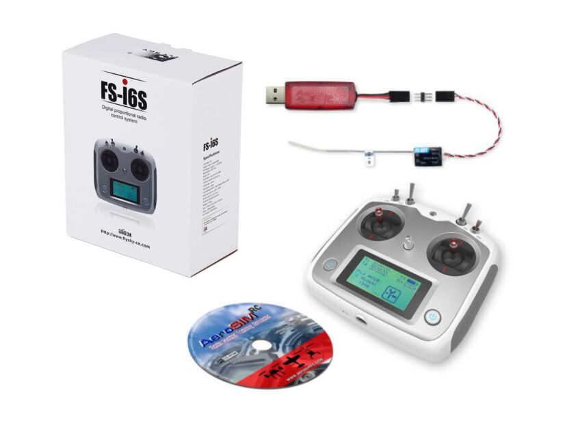 Symulator lotu Aerosim RC Wireless z aparaturą FlySky FS-i6S (odbiornik FS-iA6B)