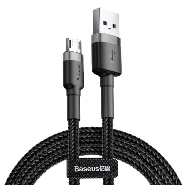Kabel Micro USB 0.5m 2.4A Baseus Cafule Czarny