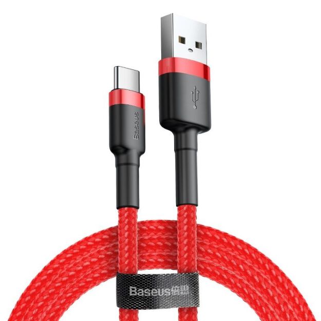 Kabel USB-C 2m 2A Baseus Cafule czerwony