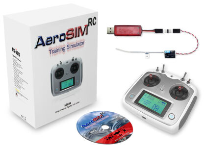 Symulator lotu Aerosim RC Wireless z aparaturą FlySky FS-i6S (odbiornik FS-A8S)